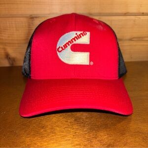 Cummins Engines Hat Logo Red and Black Trucker Baseball Cap Moto Casual Street